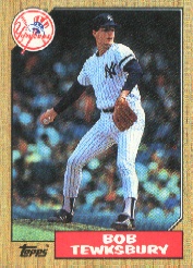 1987 Topps Baseball Cards      254     Bob Tewksbury RC *